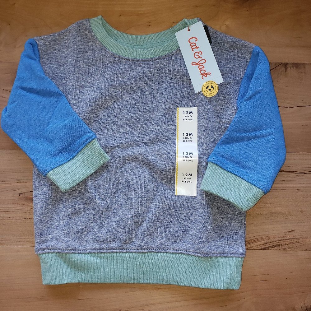 Boys Blue/Gray Pullover Sweatshirt